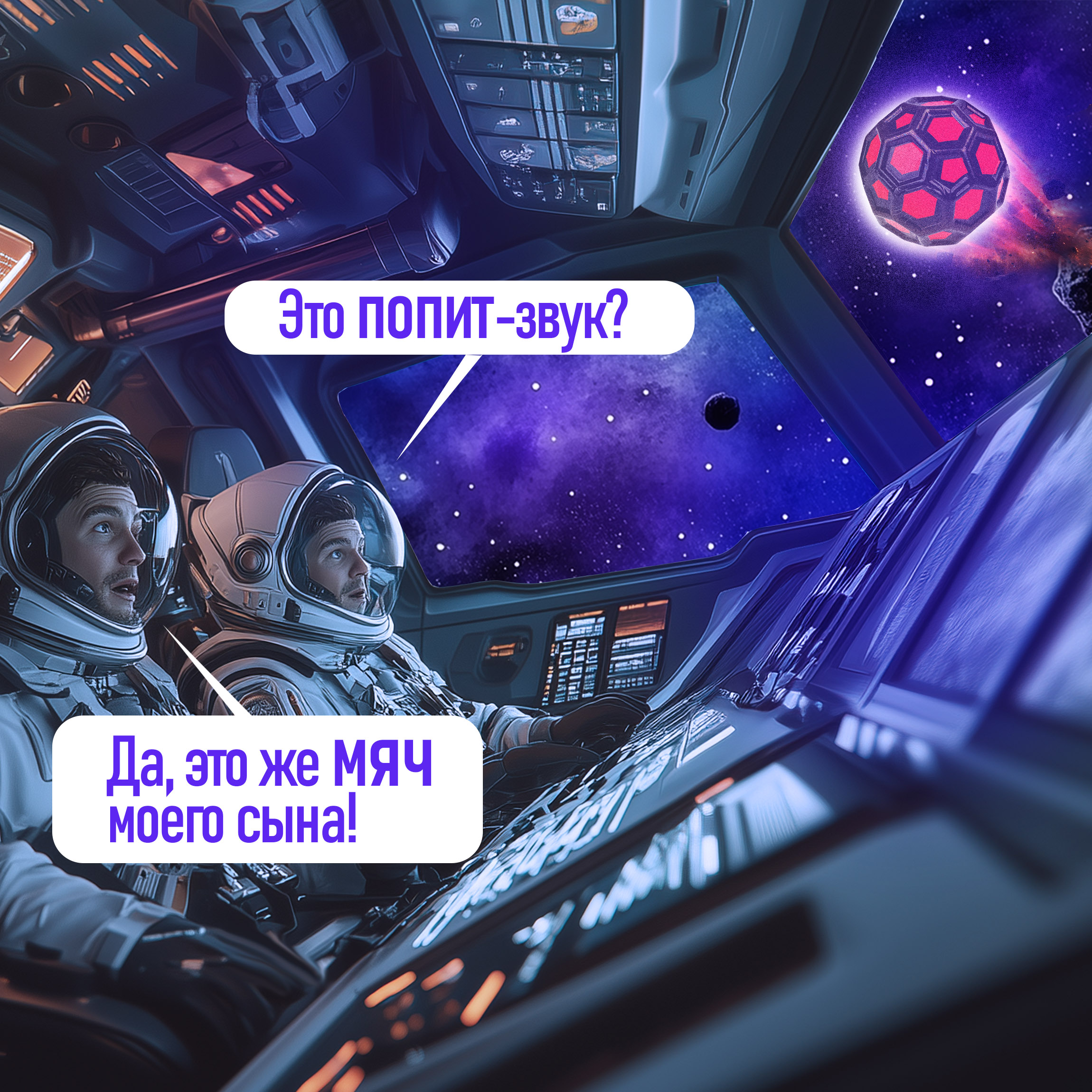 Мяч детский moon ball Крутой Замес 1TOY попрыгунчик лунный галактический мон бол красно-черный - фото 3