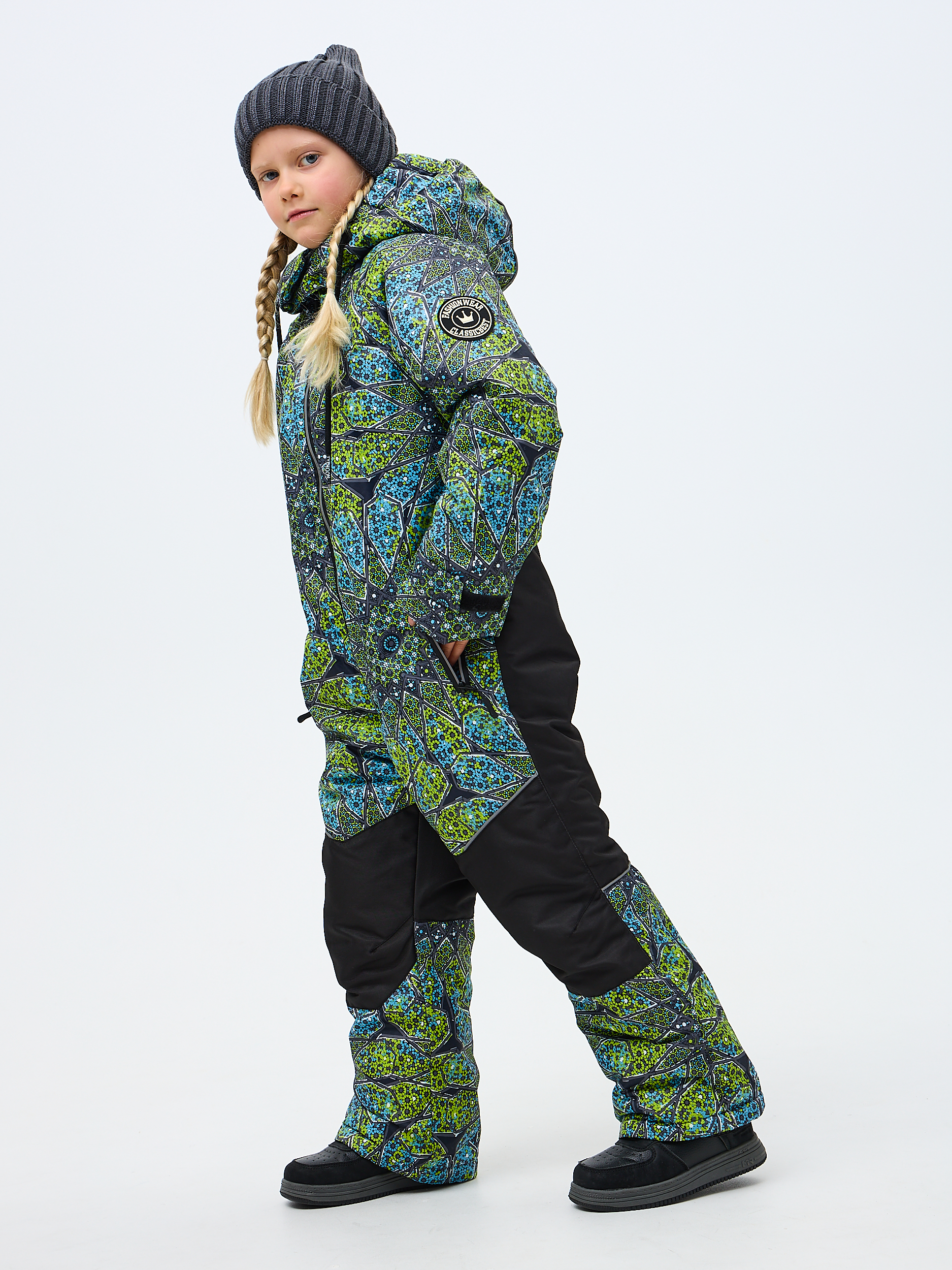 Комбинезон Kvartet 854 т.серый- салат - фото 3