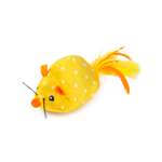 Игрушка для кошек Barbaks Мышь Одуван с перьями и кошачьей мятой 14см