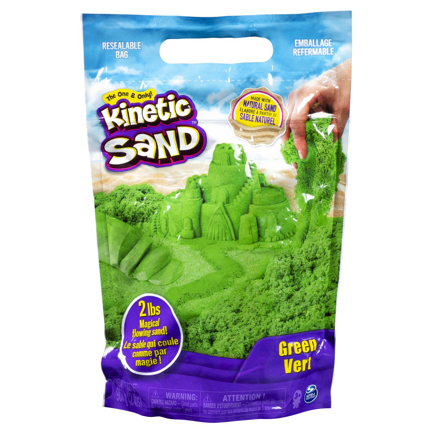Кинетический песок Kinetic Sand 0.9 кг (зелёный) - фото 1
