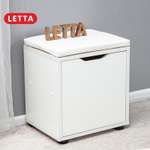 Обувница LETTA Мальта Лайт Цвет белое тиснение 380х425х300