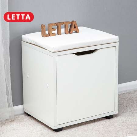 Обувница LETTA Мальта Лайт Цвет белое тиснение 380х425х300