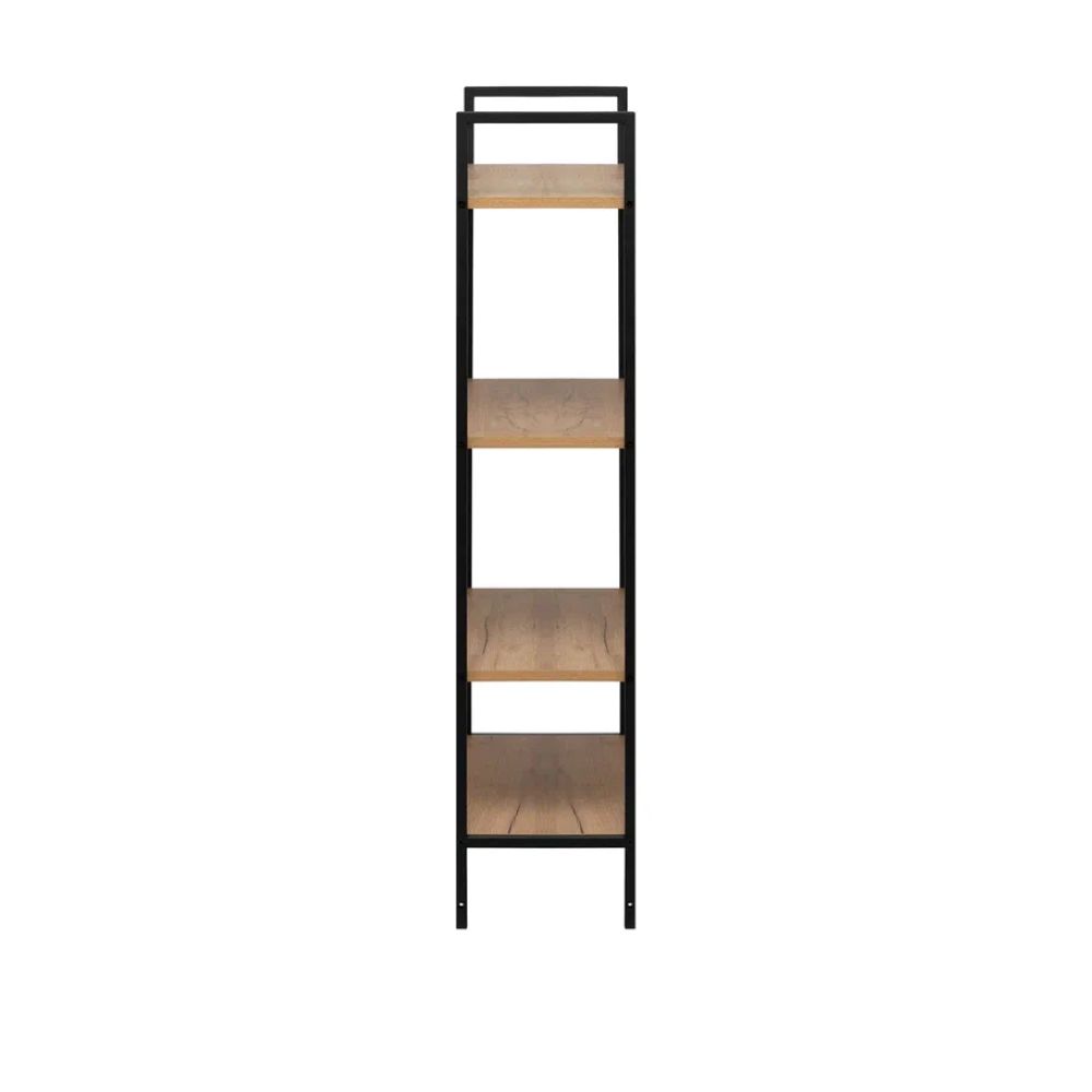Стеллаж Leset Стилвуд 24 широкий 4 полки Черный/Дуб крафт золотой - фото 4