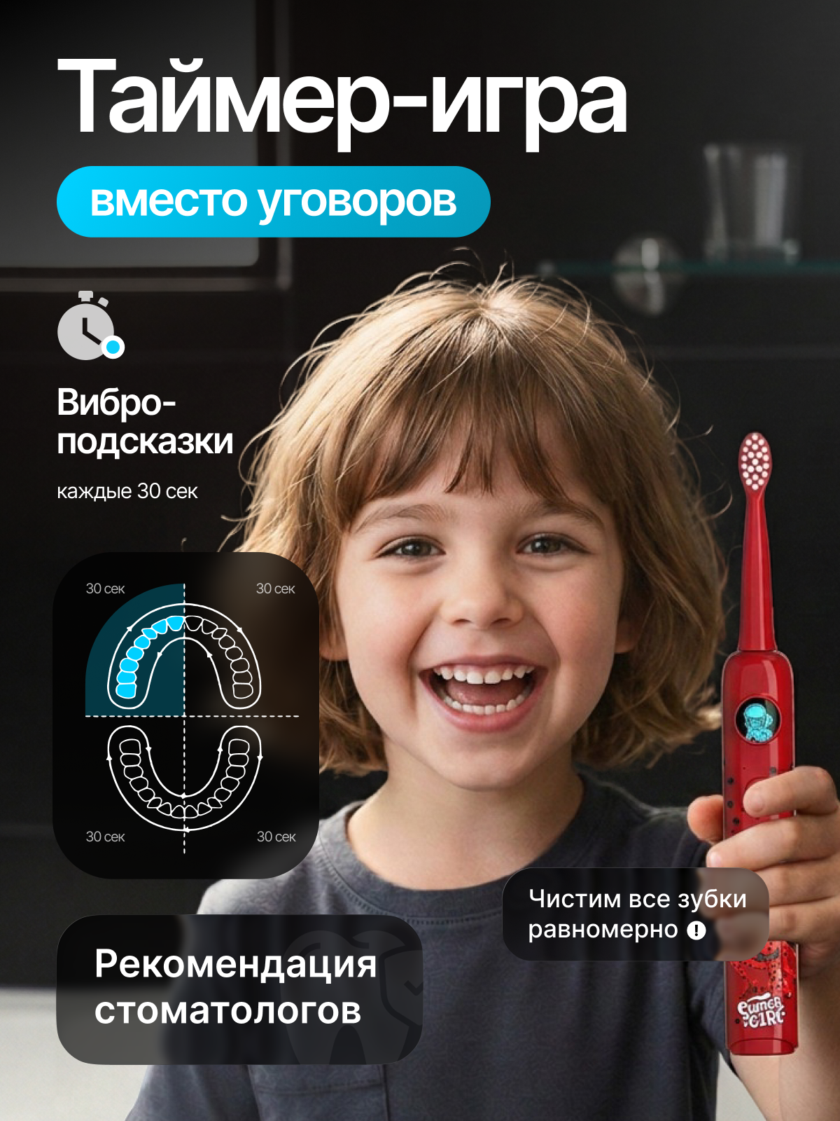 Зубная щетка электрическая Мироша от 3 лет - фото 4