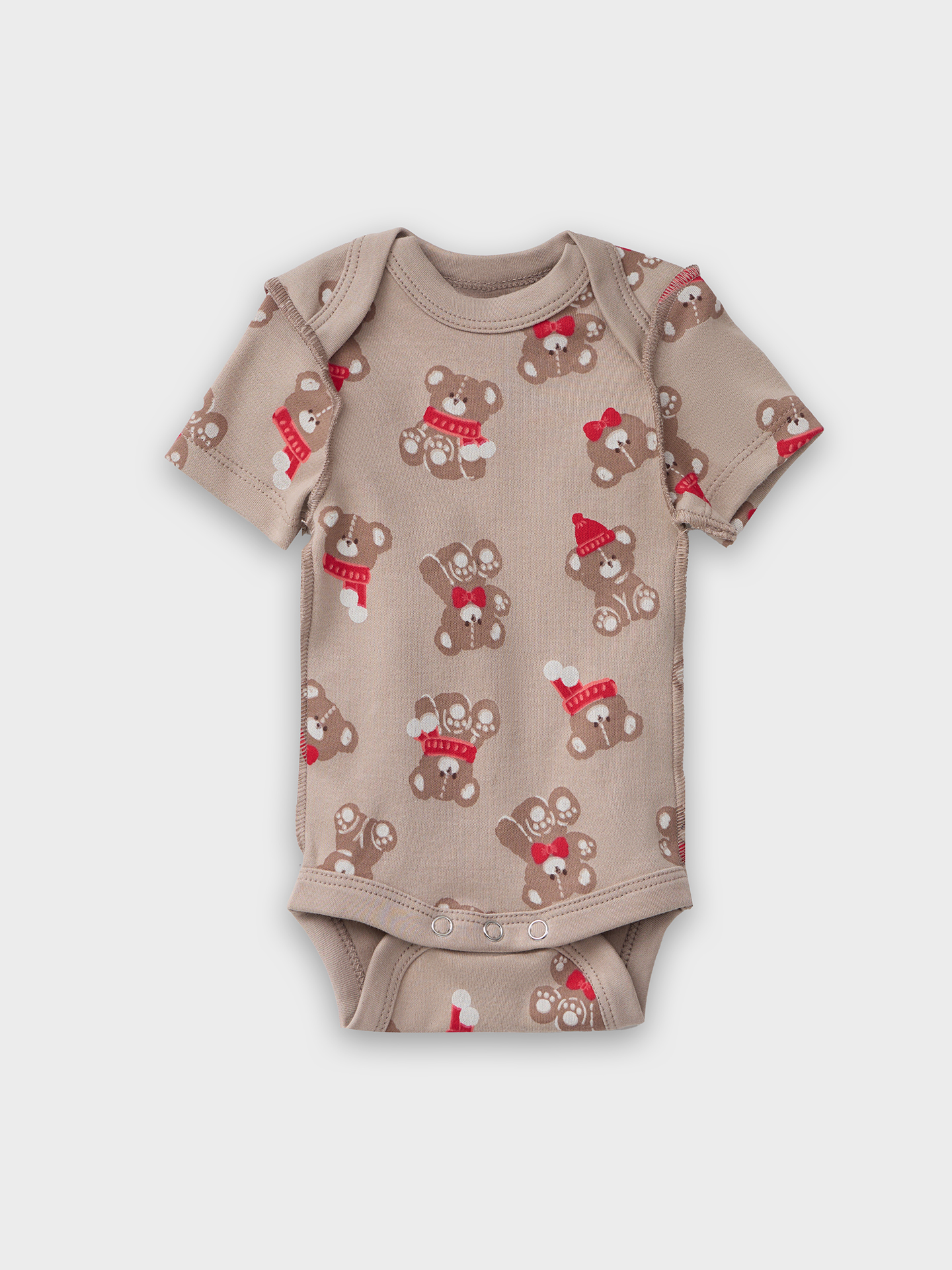 Боди 2 шт Mark Formelle (Марк Формэль) 13015-1-2/НГ мишутки на бежевом +изумруд - фото 6