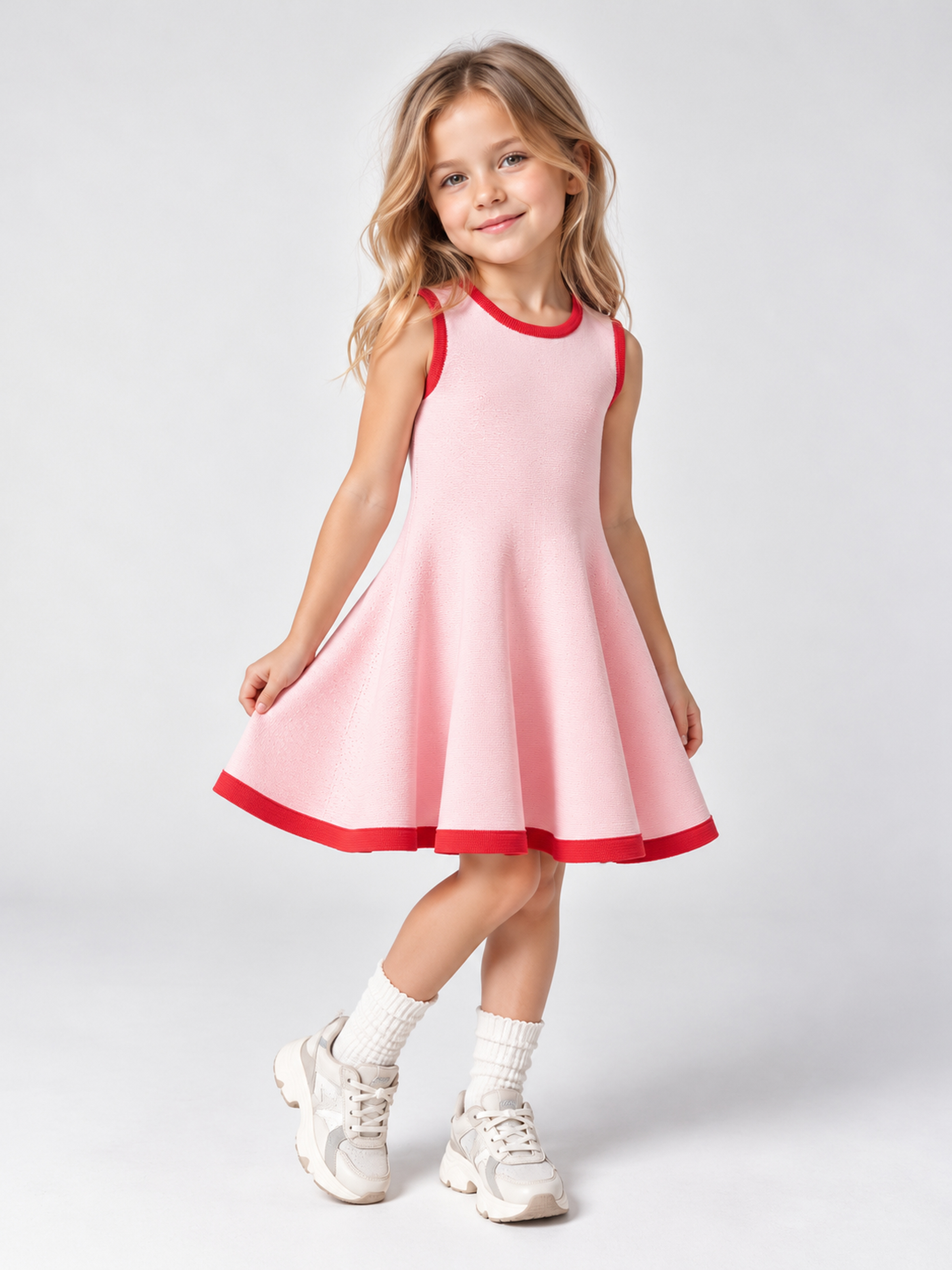 Платье FORS kids ДПЛ7-розовый/красный - фото 1