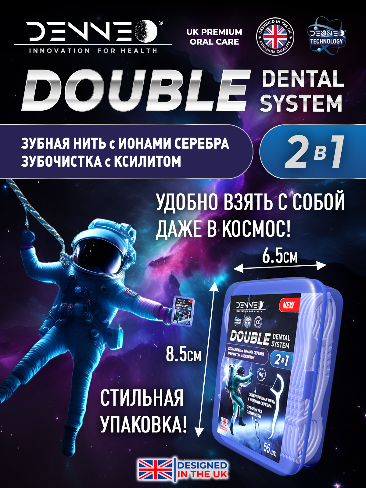 Зубная нить DENNEO 55 шт. - фото 7