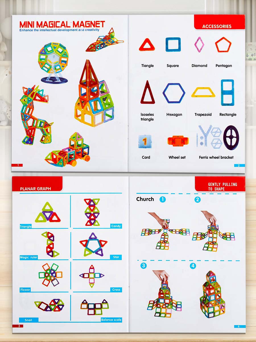 Конструктор Sima-Land магнитный - фото 6