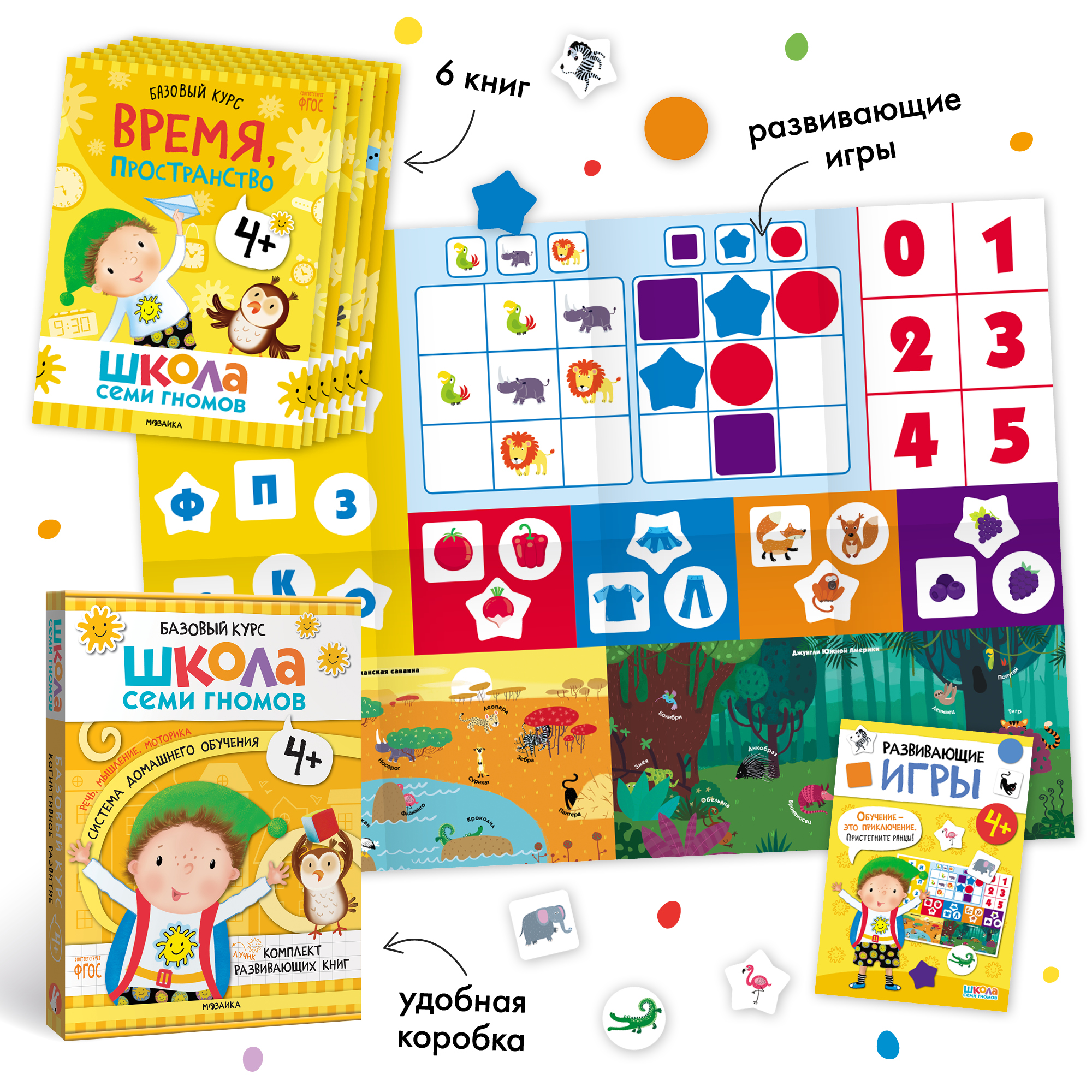 Комплект Школа Семи Гномов Базовый курс 4+ ( 12 книг) речь, мышление, моторика, окружающий мир - фото 2