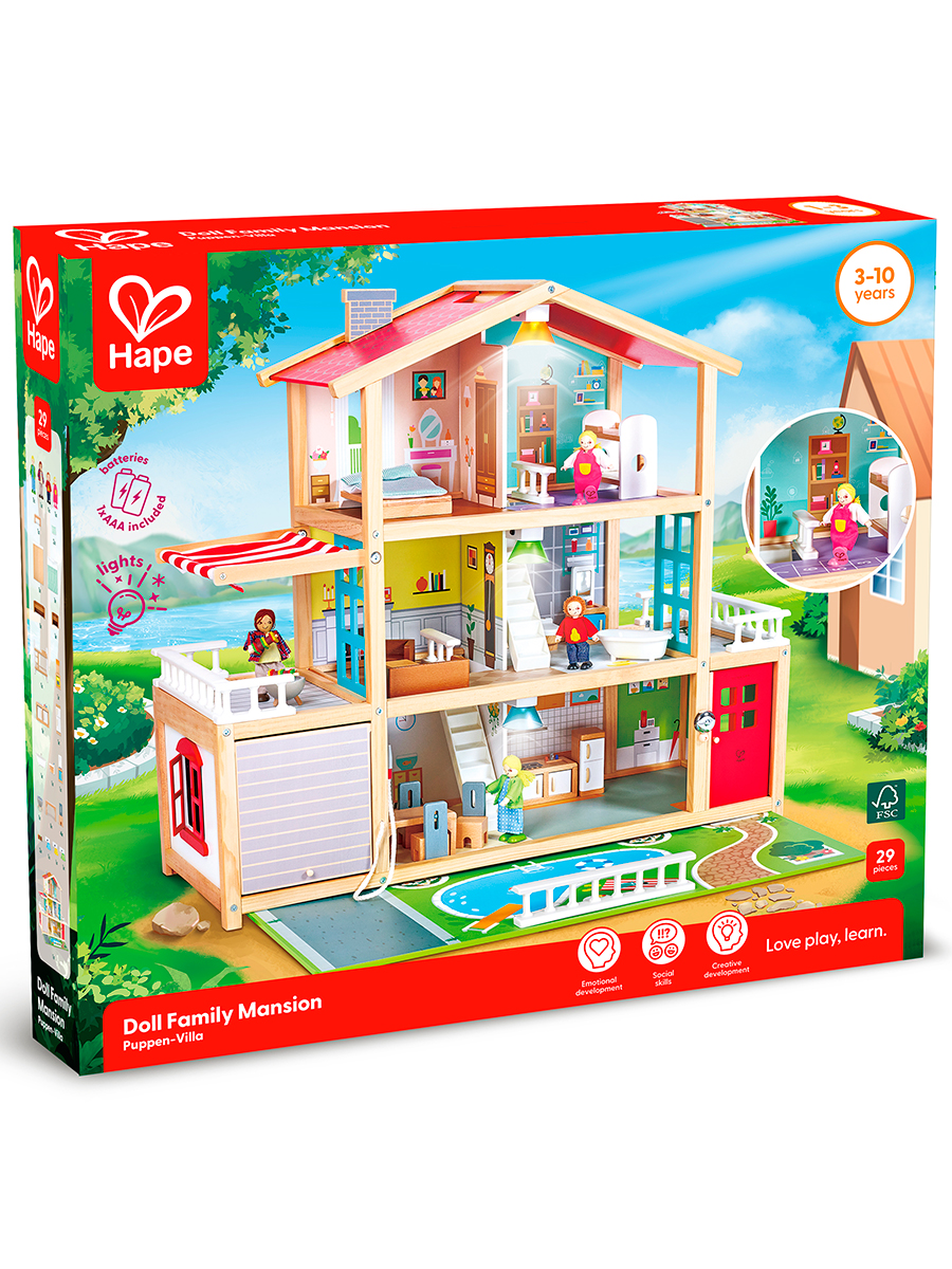 Домик для кукол Hape 72.2 см с мебелью E3405_HP - фото 19