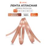 Лента Айрис атласная упаковочная флористическая 6 мм 22.86 м 066 розово - бежевый