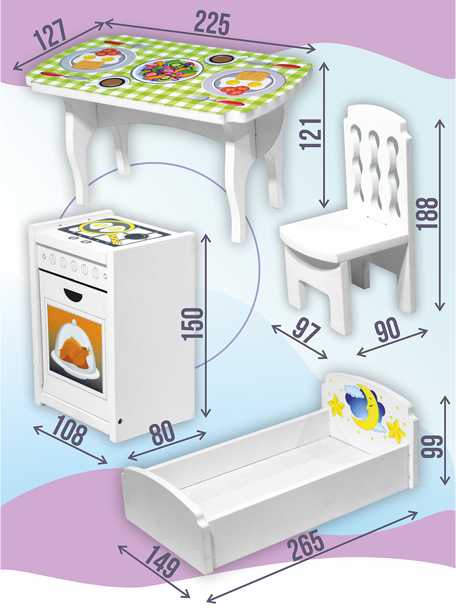 Домик для кукол ViromToys с мебелью Бд1101 - фото 4
