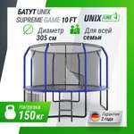 Батут каркасный supreme game UNIX line 10 ft blue общий диаметр 305 см до 150 кг диаметр прыжковой зоны 250 см