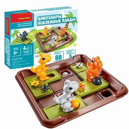 Настольная игра Bondibon логическая ДИНОЗАВРЫ КЛАДЫ