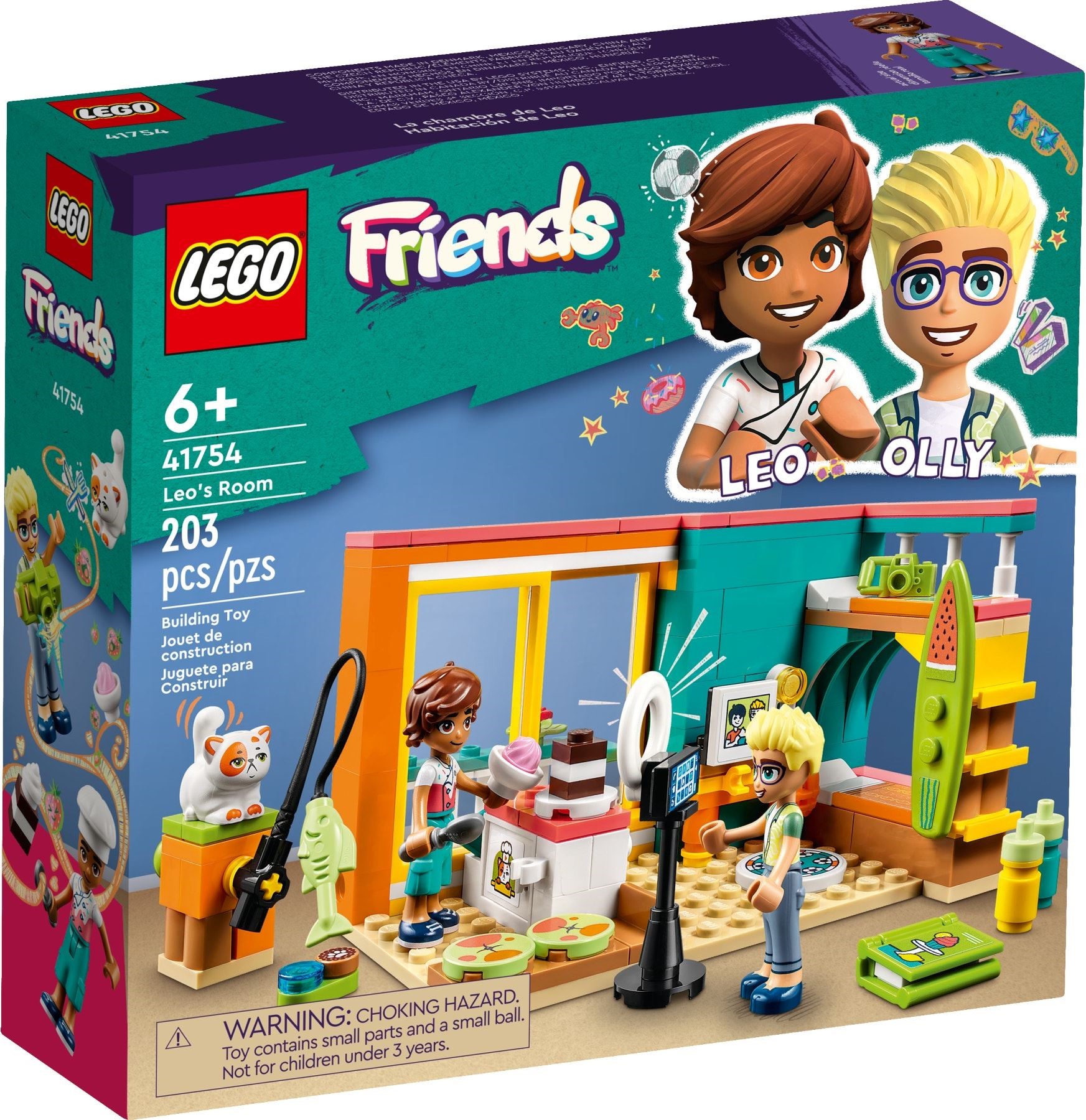 Изображение товара Конструктор LEGO Friends Комната Лео 41754, 1154 деталей для творчества и развития