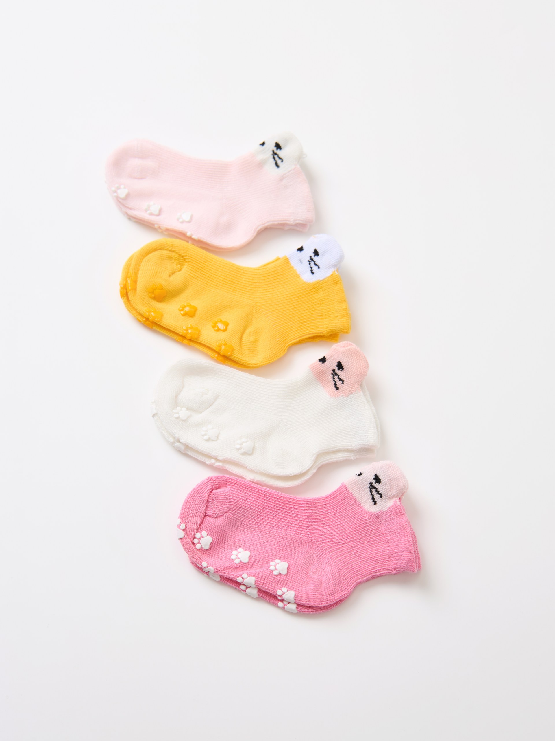 Носки 4 пары ALEX YVN B-2034-4-роз.жел.бел.св.роз. - фото 11