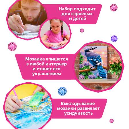 Алмазная мозаика KIKI Закат в зимнем лесу