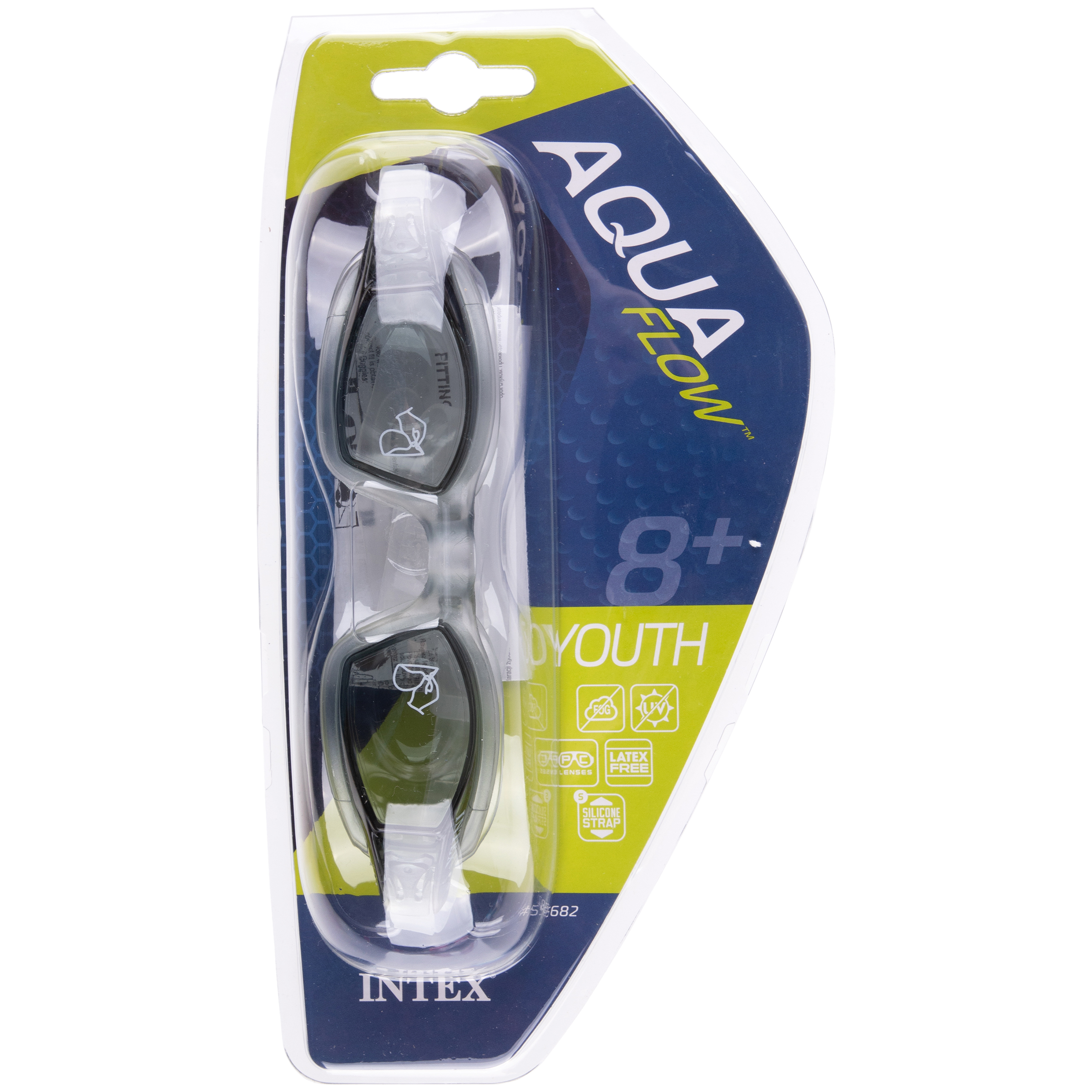Спортивные очки для плавания Intex Фри стайл для взрослых подростковые детские от 8 лет профессиональные черные - фото 7
