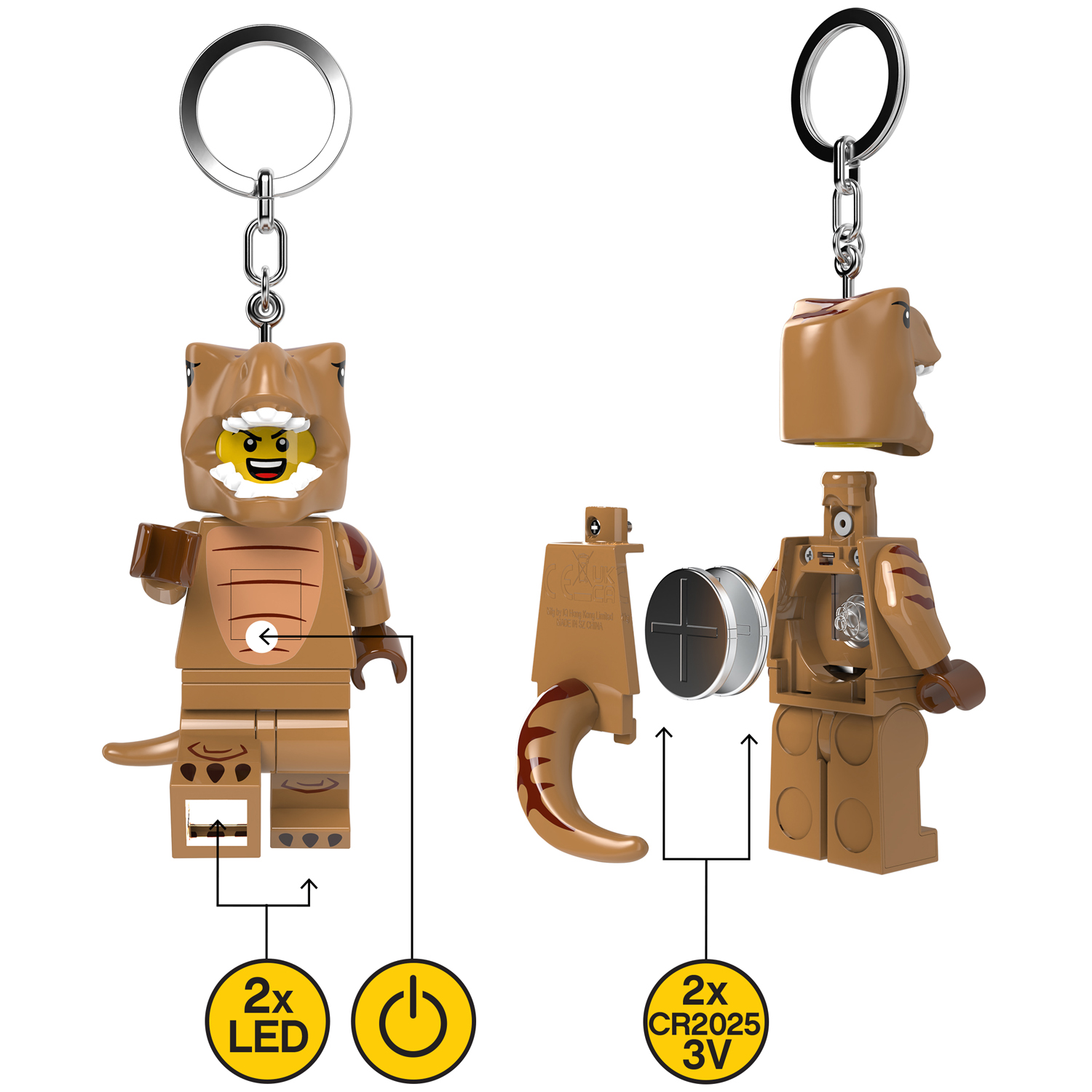 Брелок LEGO Minifigures - Человек Ти-Рекса 1 шт. - фото 6