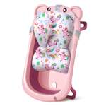 Ванночка LaLa-Kids с матрасиком, складная розовый