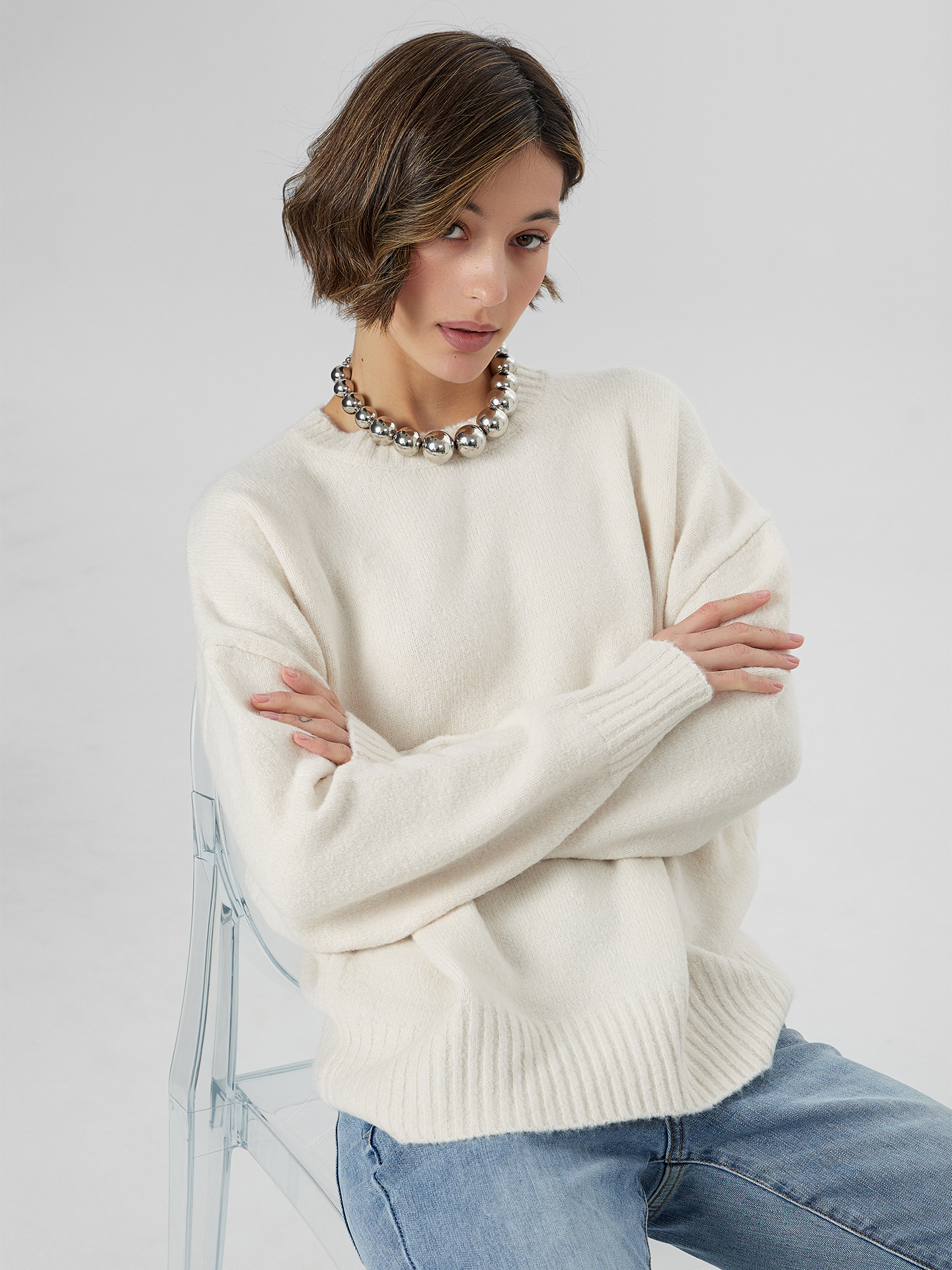 Джемпер Mark Formelle (Марк Формэль) 122630/молочный - фото 6