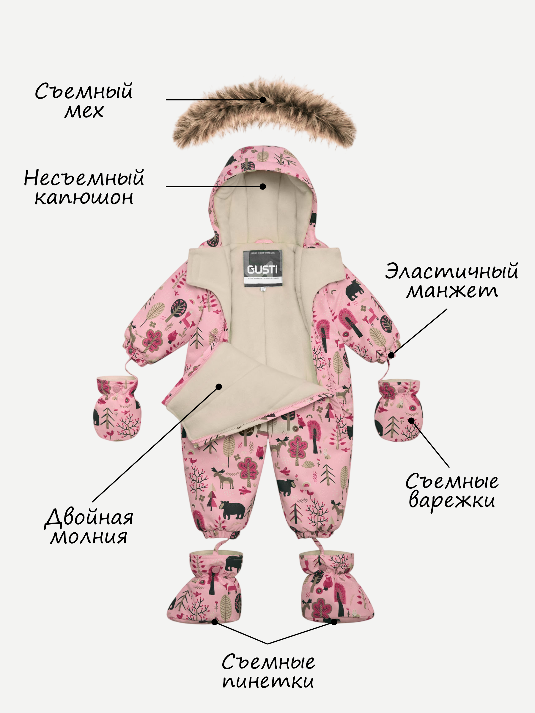 Комбинезон GUSTI GW6GZ233-ROSE - фото 4