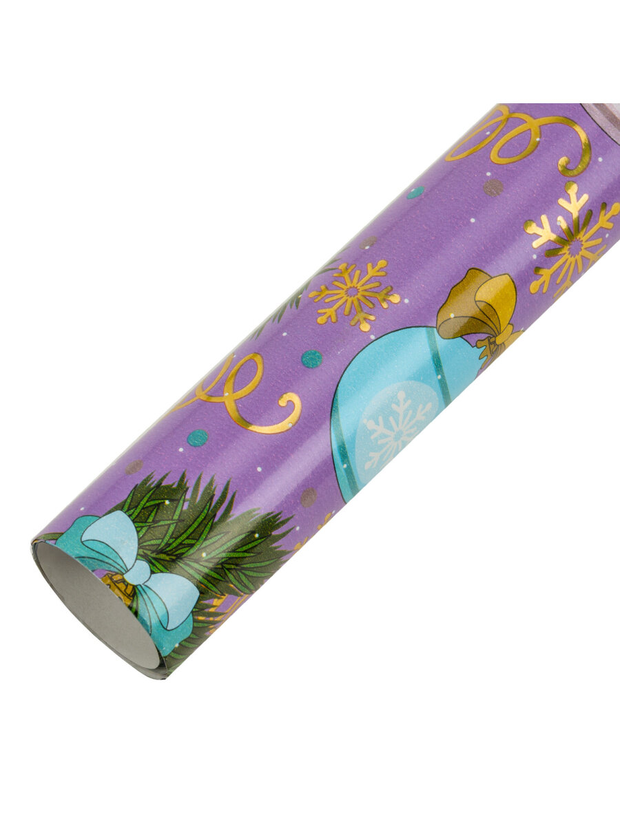 Упаковочная бумага Золотая сказка для новогодних подарков с эффектами 3 шт 70х100 см NY Pattern - фото 13