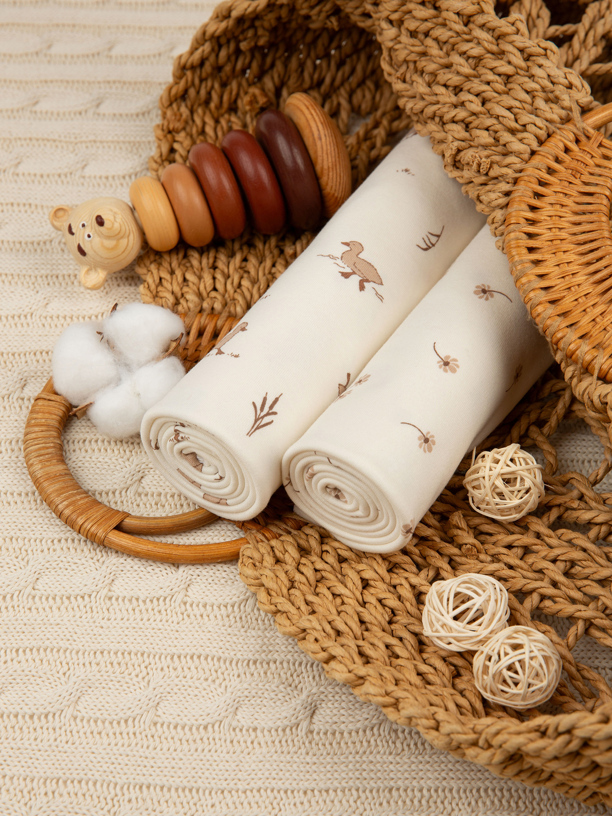 Пелёнка inlovery трикотаж 85х100 см 2 шт. - фото 2