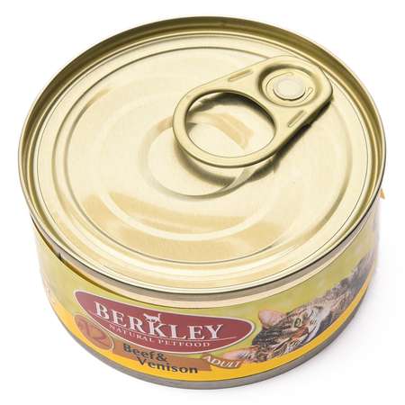 Корм влажный для кошек Berkley 100г №12 говядина с олениной консервированный