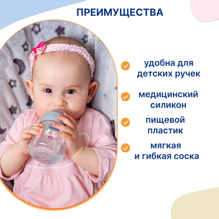 Бутылочка Uviton Anti-Colic 125 мл в ассортименте