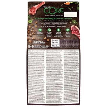 Корм для собак Wellness CORE взрослых всех пород ягненок 1.8кг