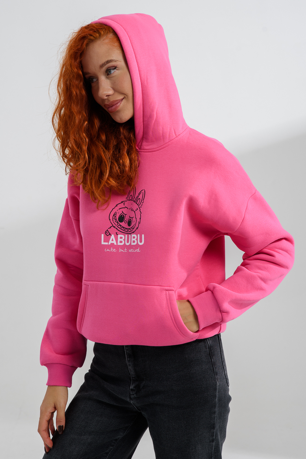 Худи Натали Суслова 8565 розовый+лабубу - фото 8