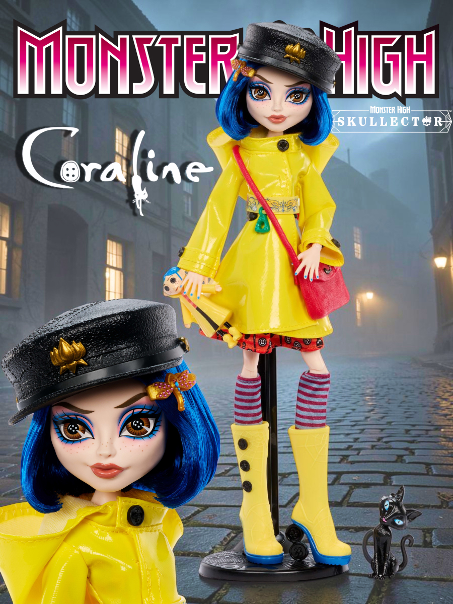 Кукла модельная Monster High Коралина в Стране Кошмаров высота 27 см JHK65 - фото 1