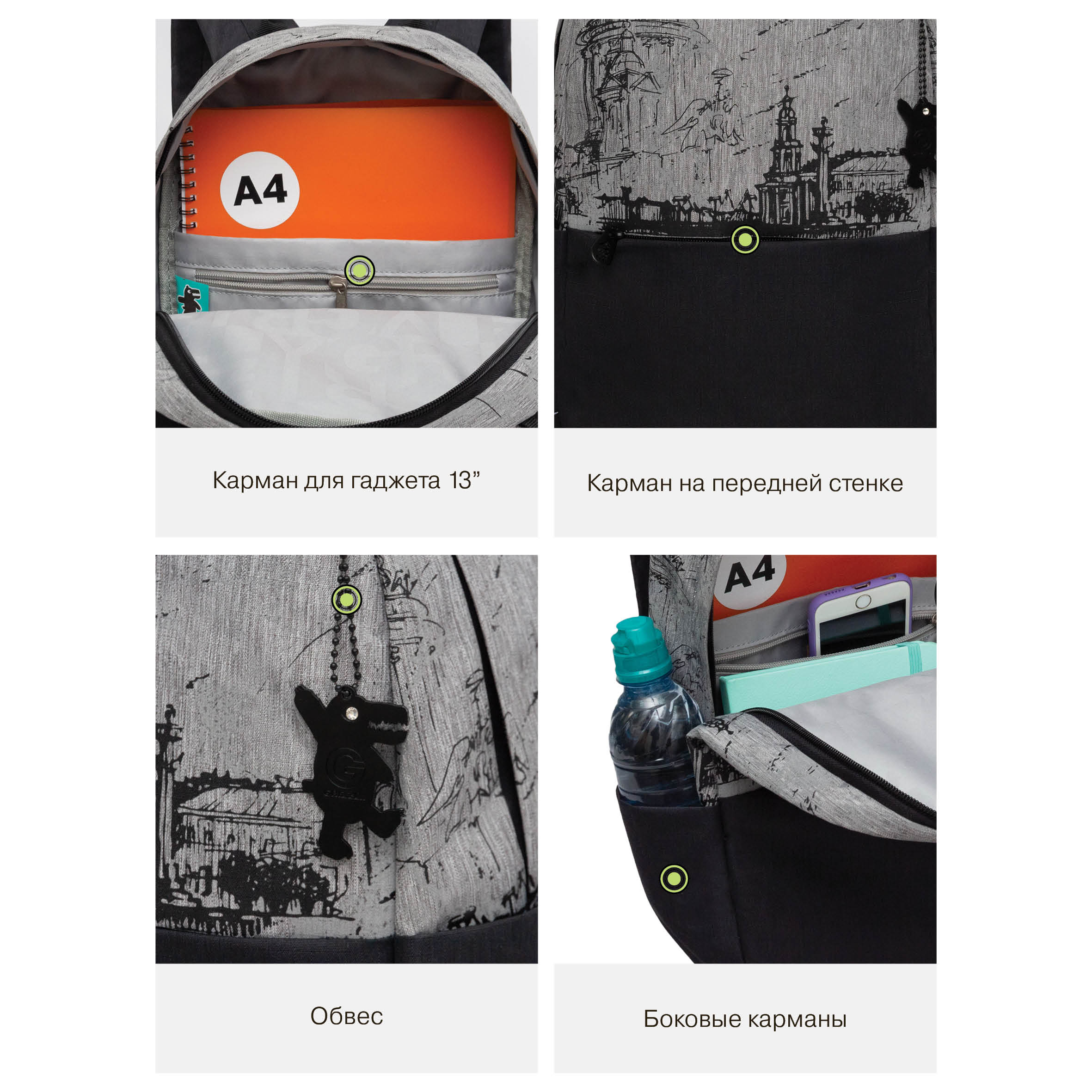 Рюкзак Grizzly для девочки - фото 13