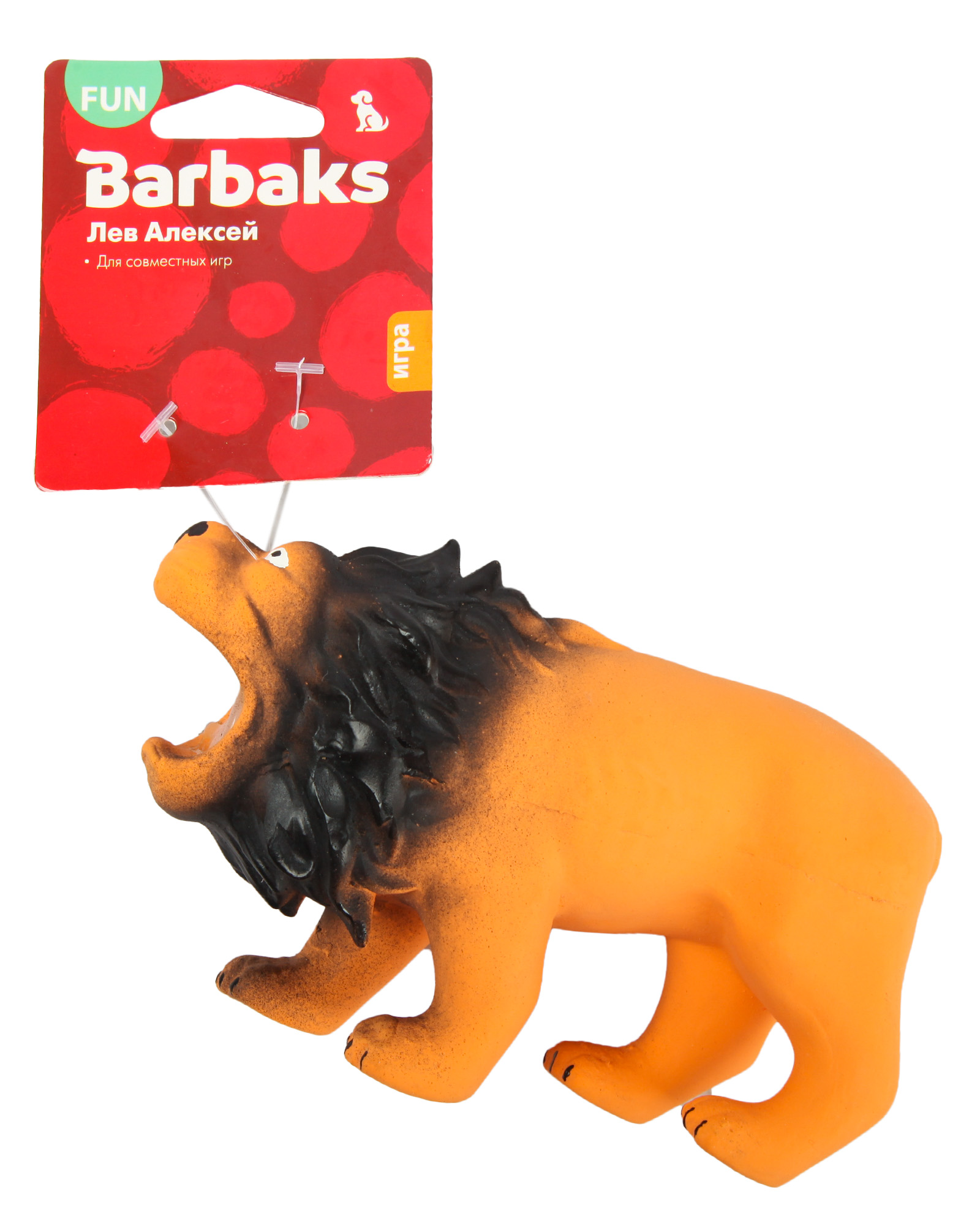 Игрушка для собак Barbaks Лев Алексей из латекса с пищалкой 16см - фото 6