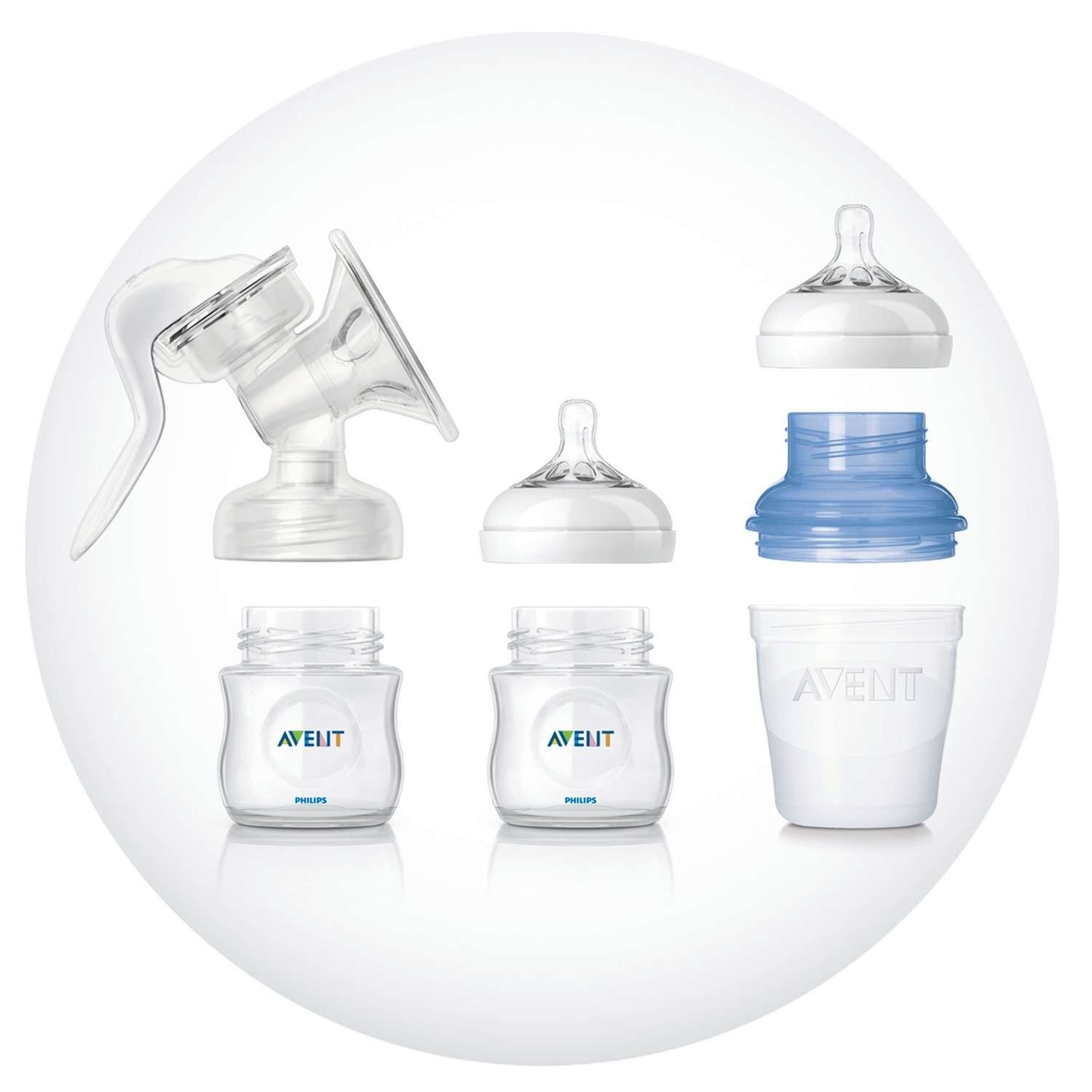 Ручной молокоотсос с бутылочкой Philips Avent Natural SCF330/20 - фото 7