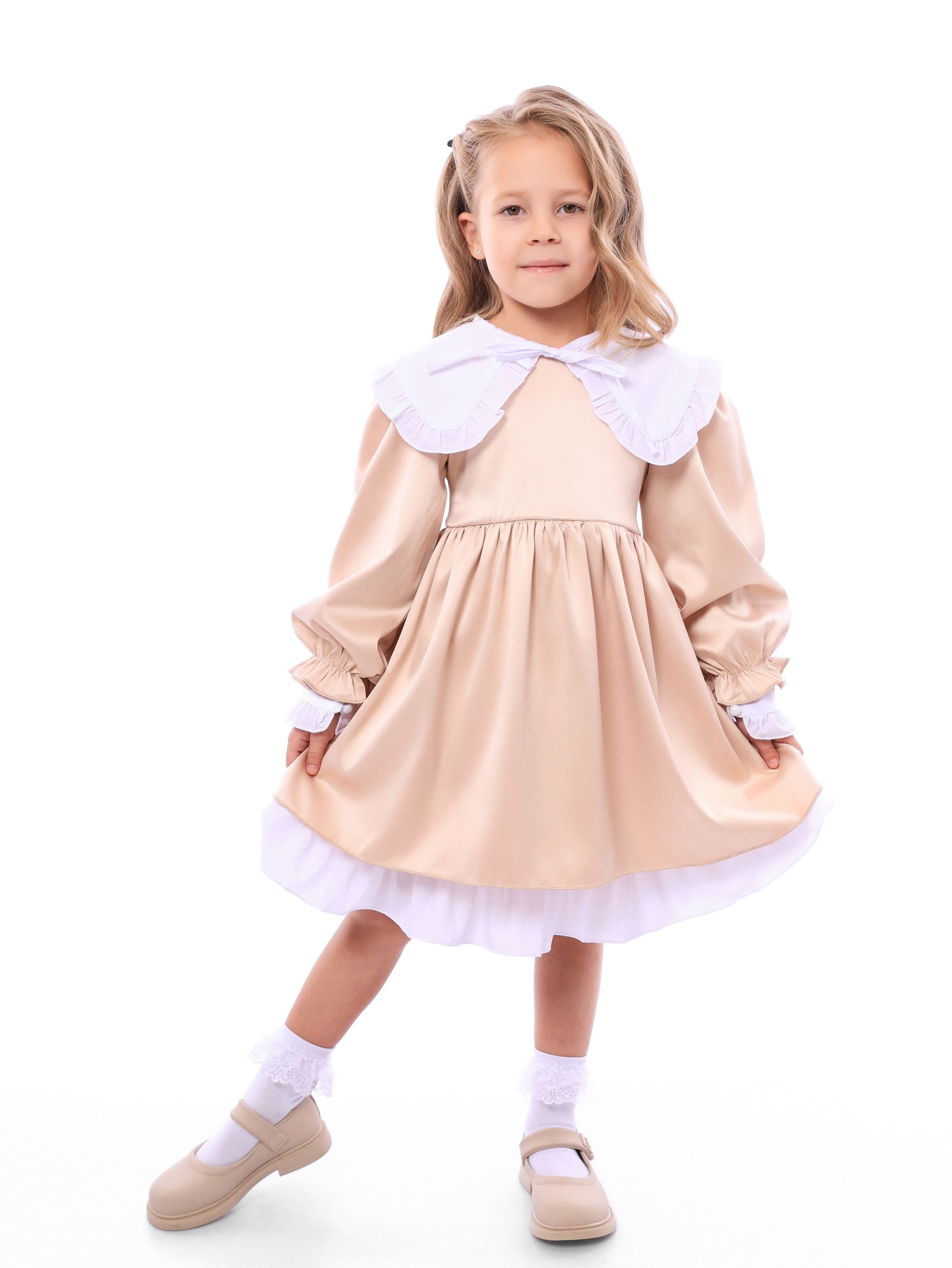 Платье BabyDreams ПП_3/бежатласPrincess - фото 2