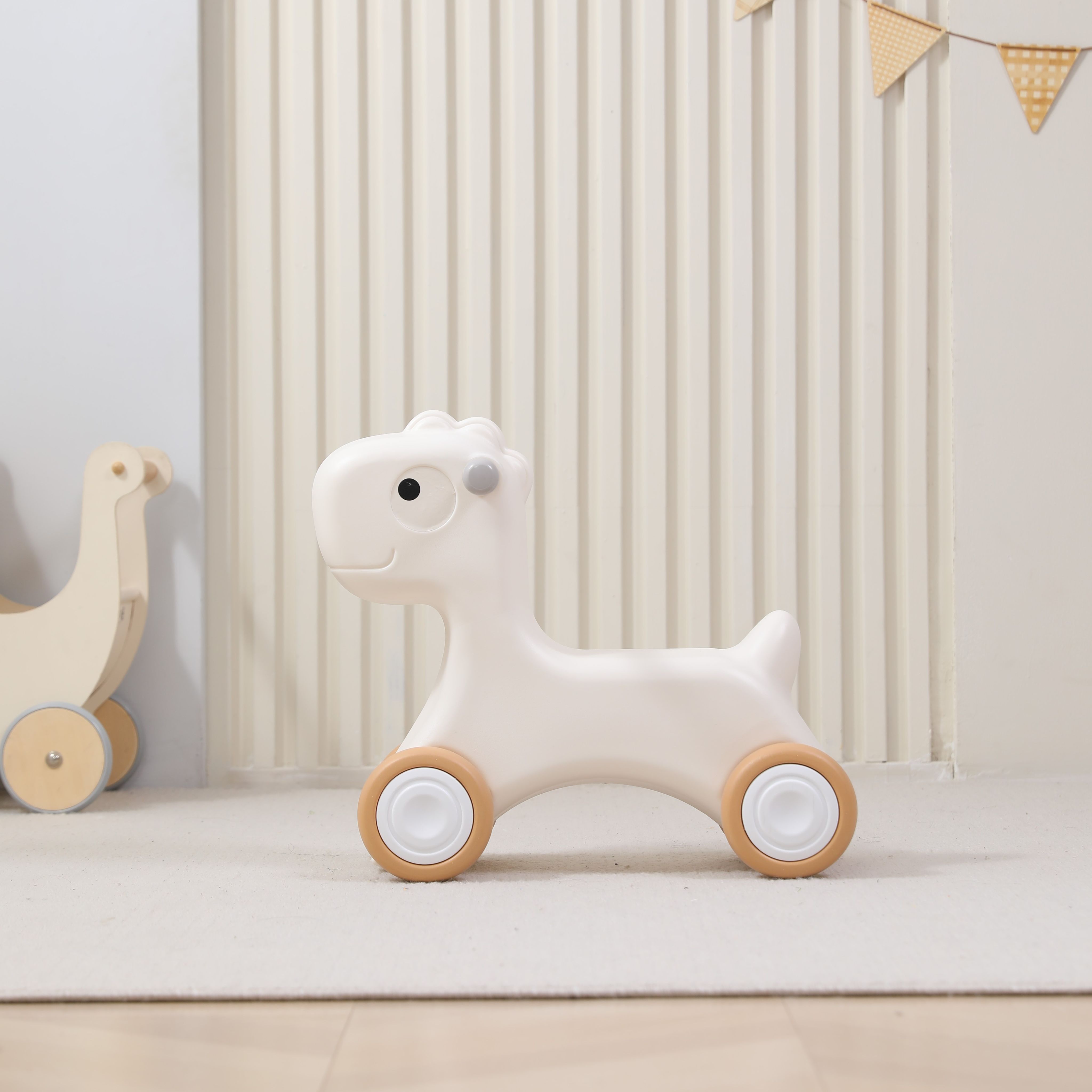 Лошадка-качалка-беговел UNIX Kids Camel до 50 кг игрушка для детей от 1 года - фото 13