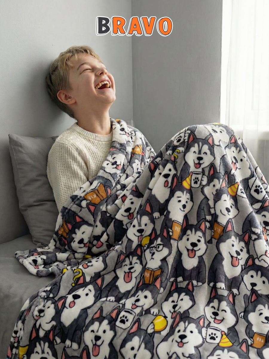 Покрывало BRAVO Хаски 150 x 200 см велсофт - фото 1