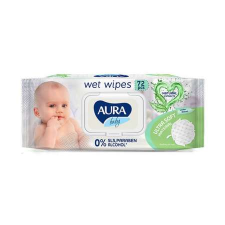 Влажные салфетки AURA 72 шт.