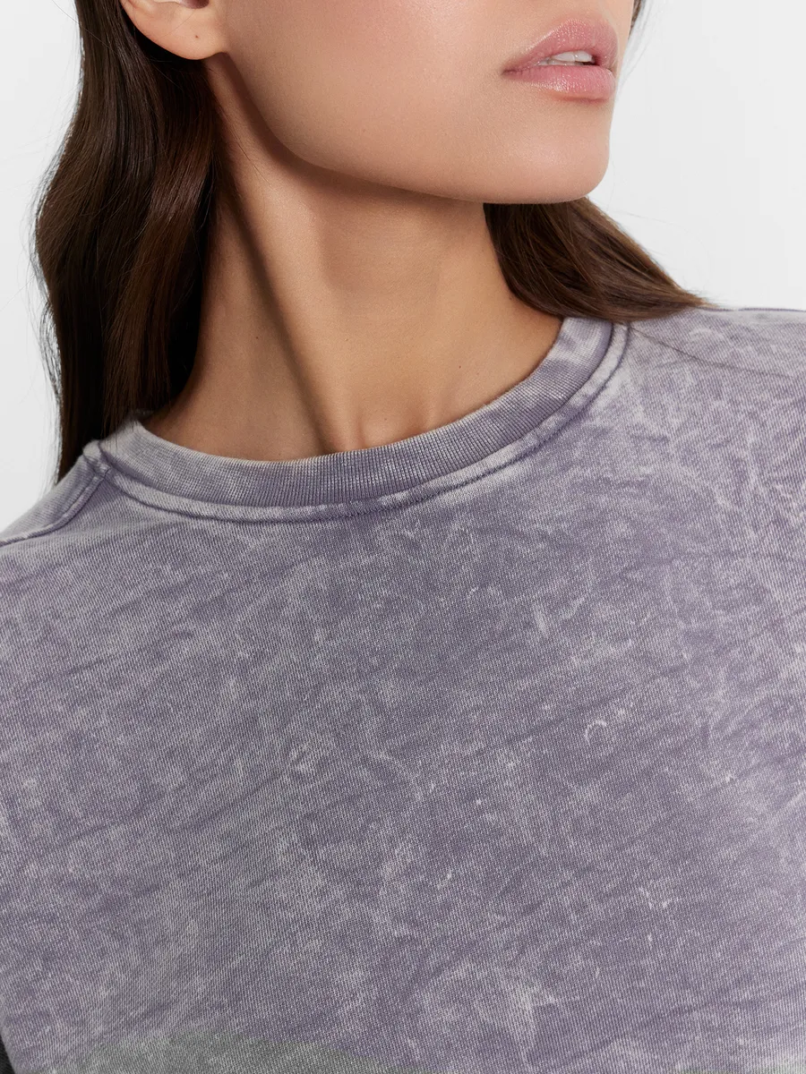 Свитшот Mark Formelle (Марк Формэль) 122985/ACID WASH серый - фото 8