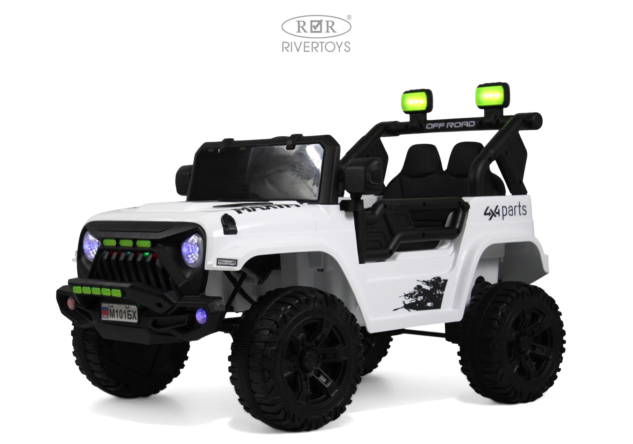 Электромобиль RIVERTOYS М101БХ-WHITE С пультом ДУ - фото 1