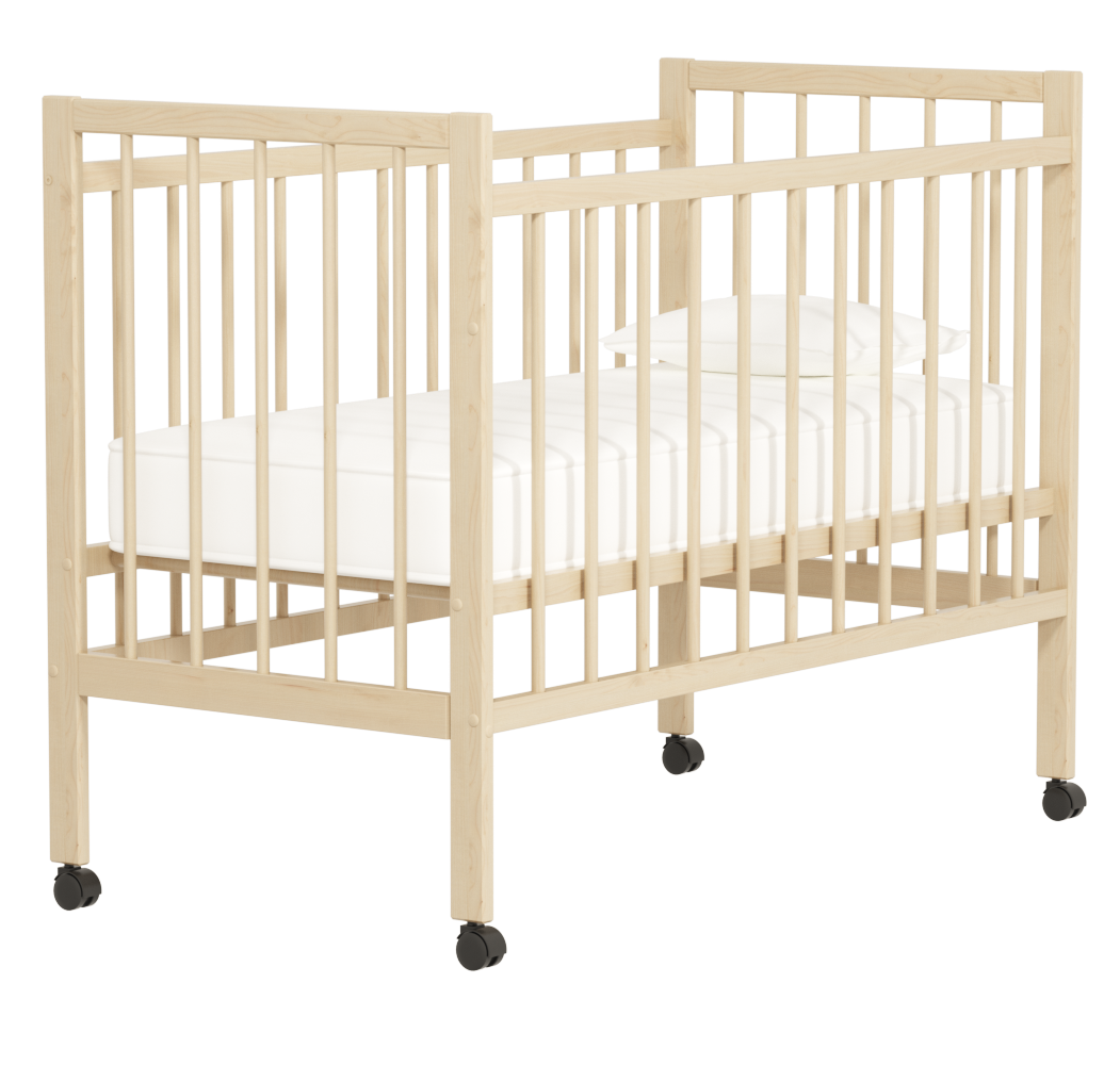 Детская кроватка Wloo Кроватка детская деревянная, без маятника (береза, бежевый) - фото 1