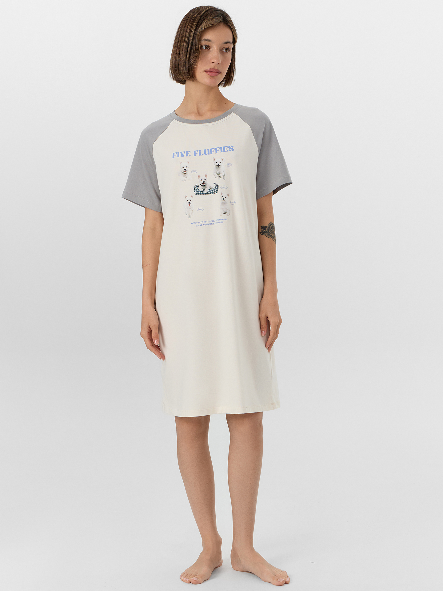 Сорочка ночная Mark Formelle (Марк Формэль) 572385/молочный +печать2 - фото 1