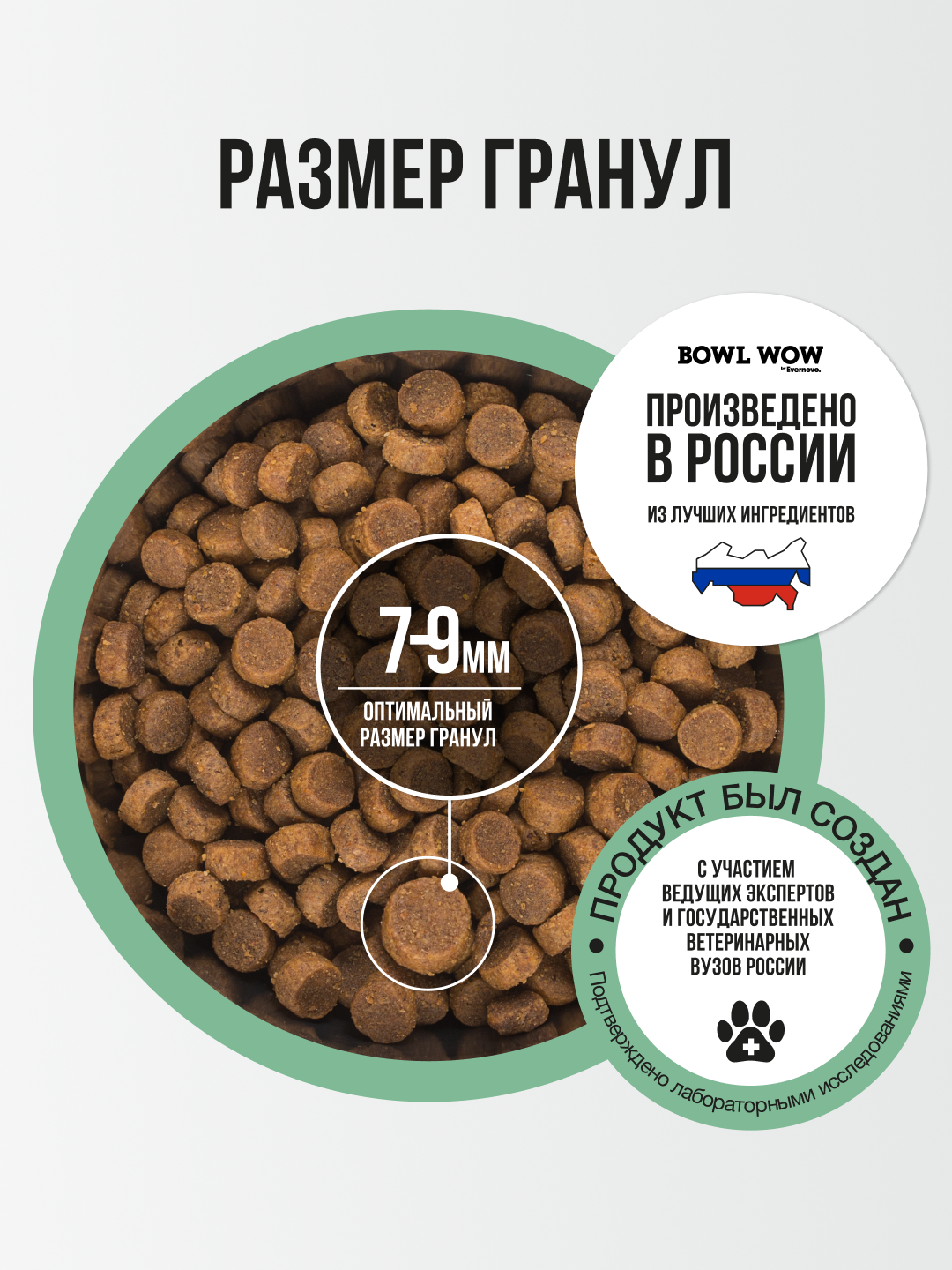 Корм сухой полнорационный BOWL WOW для щенков мелких пород с индейкой рисом и шпинатом 800 г - фото 7