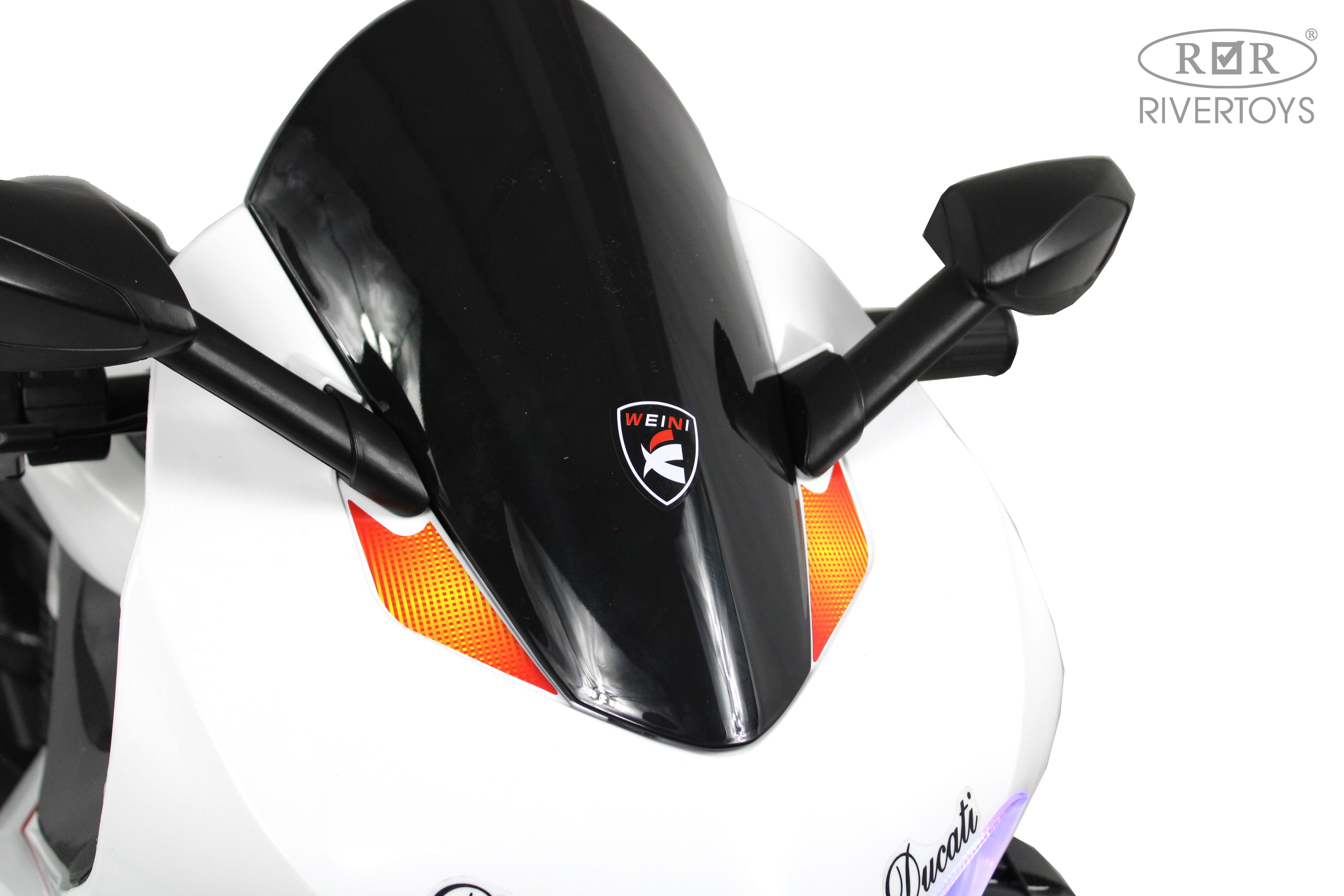 Электромотоцикл RIVERTOYS М777БХ-WHITE - фото 6