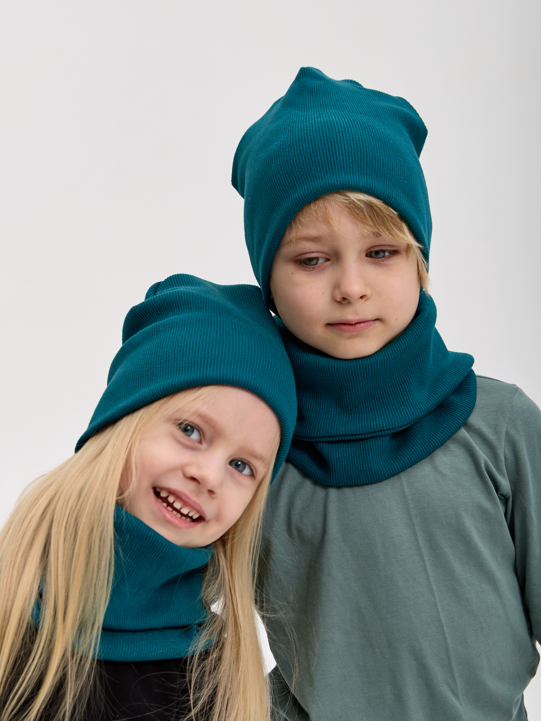 Шапка и снуд Лапушка 0258 изумрудный р.44-48 - фото 11