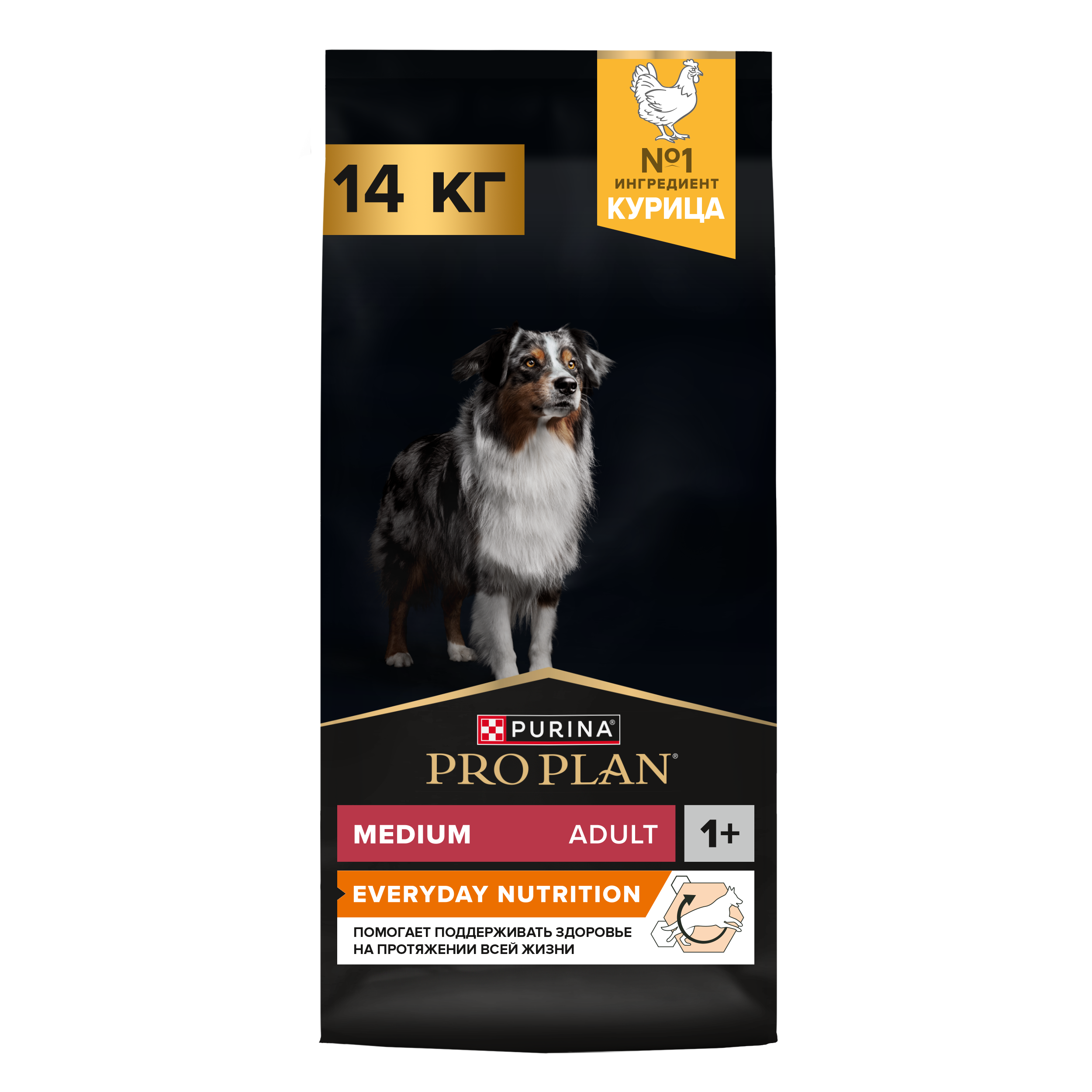 Корм для собак PRO PLAN средних пород с комплексом Optibalance с высоким содержанием курицы 14кг - фото 1