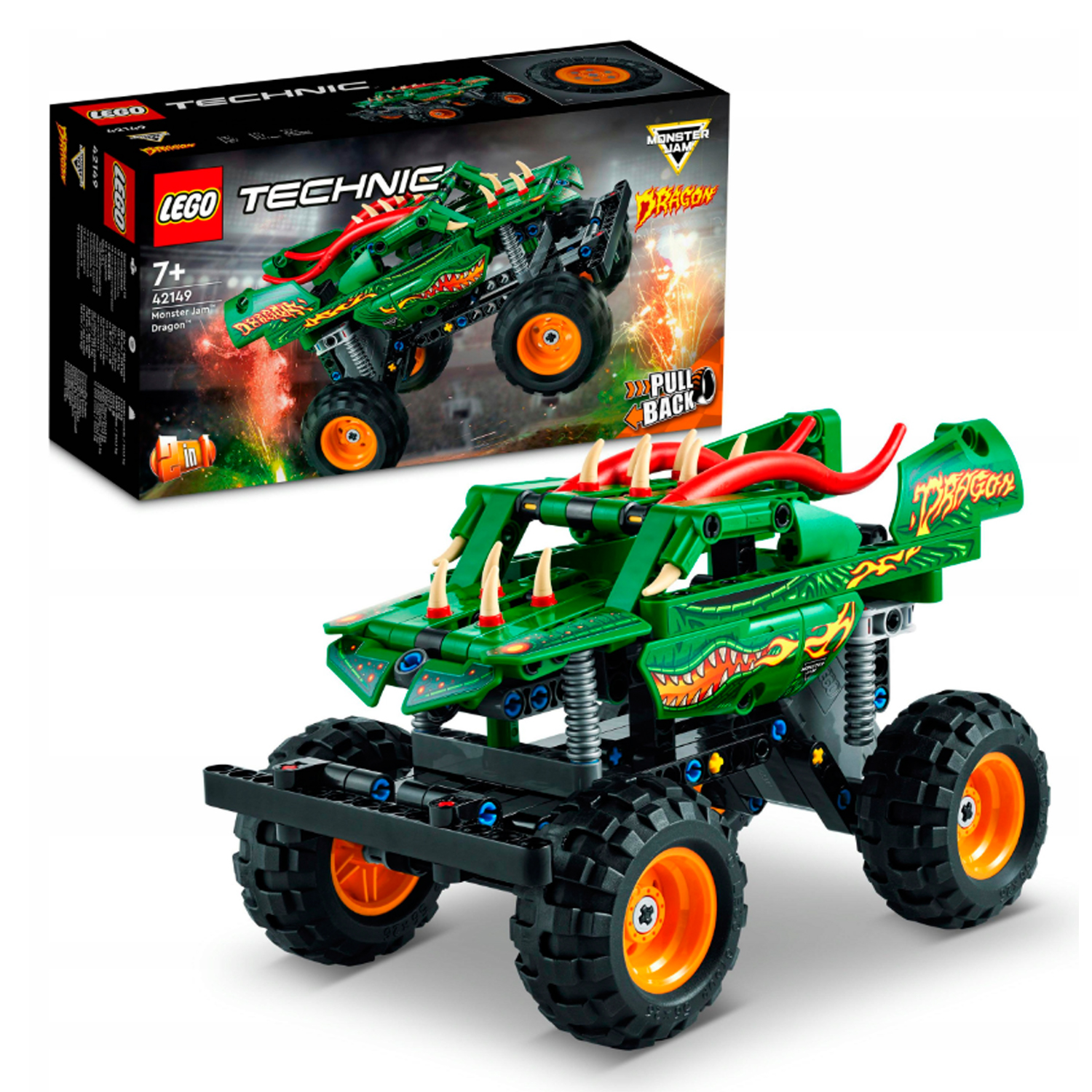 Конструктор LEGO Technic Внедорожник монстр-трак Дракон блочный - фото 1