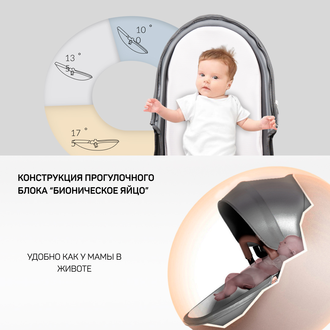 Коляска трансформер Aimile Pro серый - фото 3